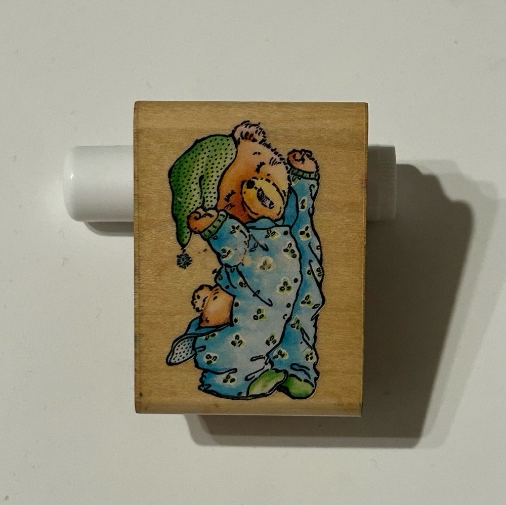 Rubber Stampede Bedtime Bear Rubber Stamp